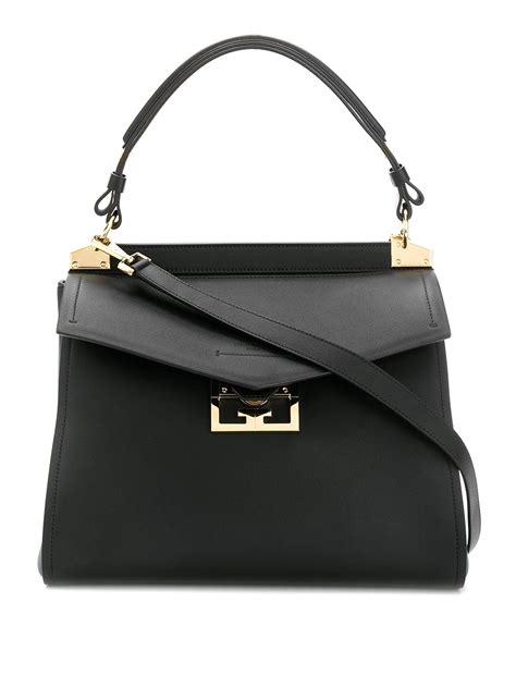 borse givenchy media pelle nera|Borsa Voyou media in pelle .